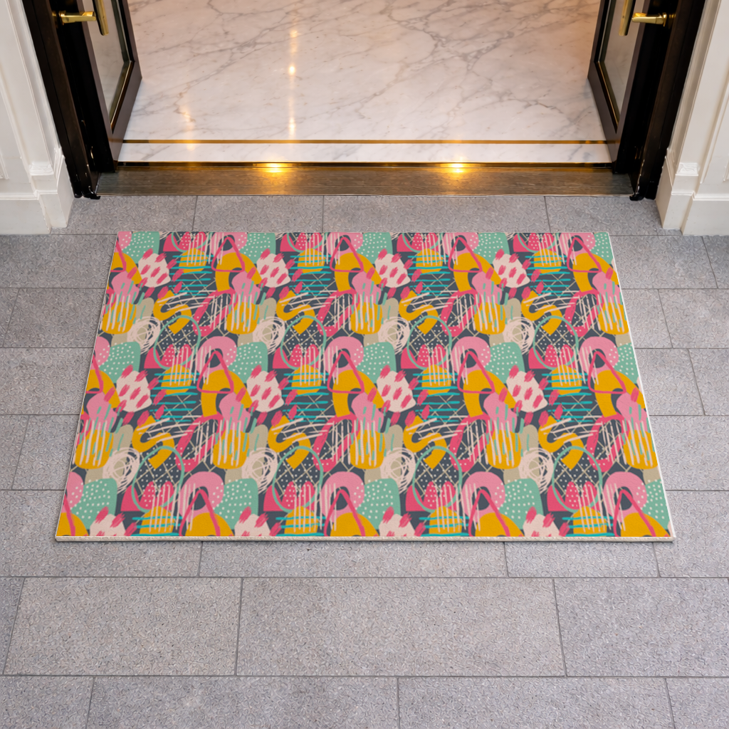 Abstract Geometric Doodle Doormat