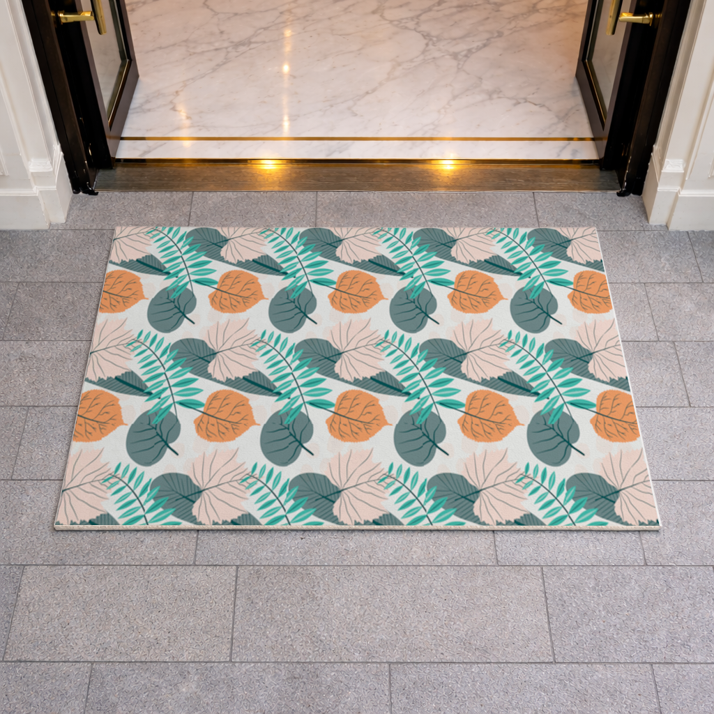 Modern Tropical Leaves Doormat