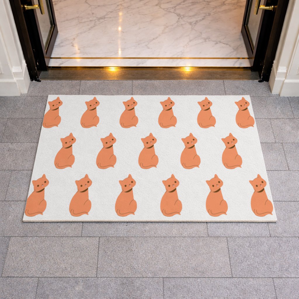 Kawaii Orange Cat Blep Doormat