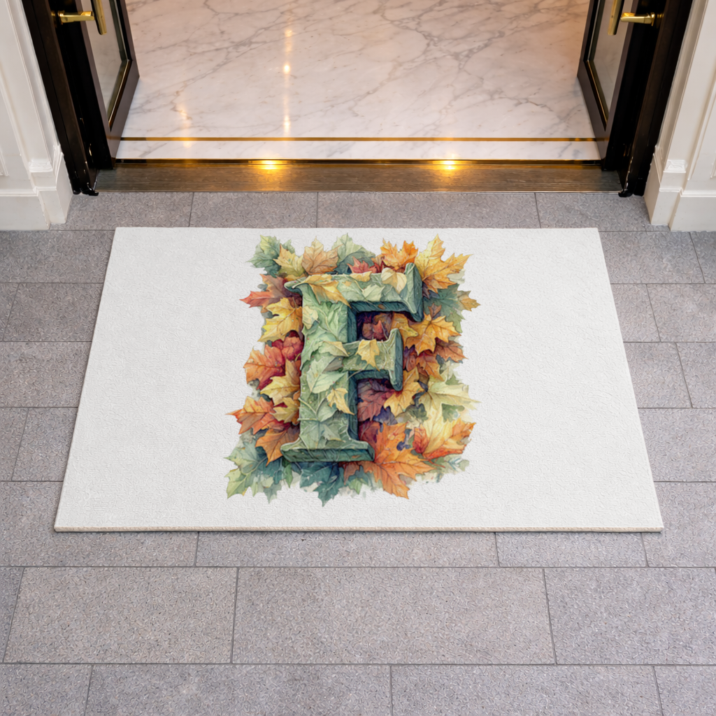 Autumn Leaf Monogram F Doormat
