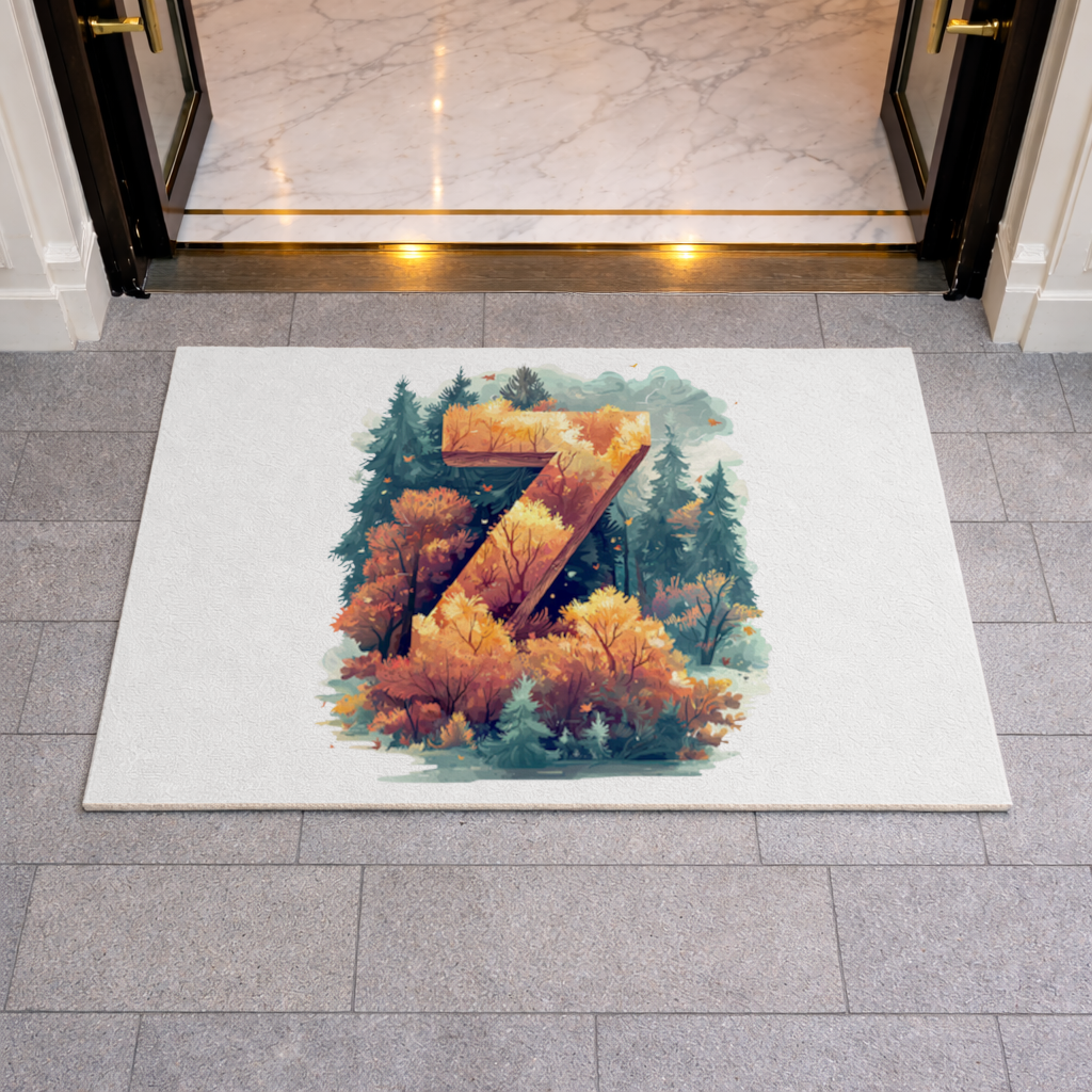 Autumn Leaf Forest Letter Z Doormat