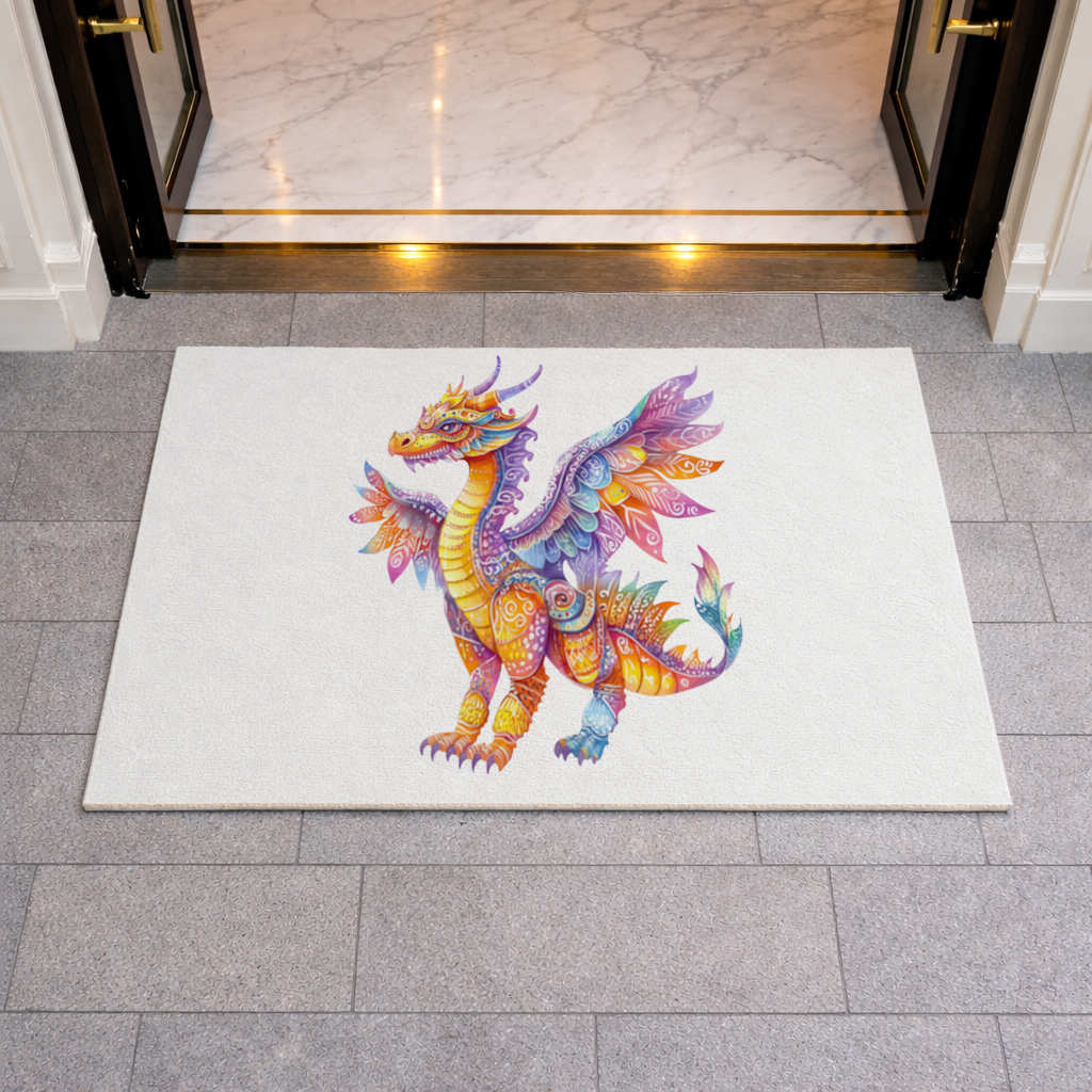 Vibrant Rainbow Mythical Dragon