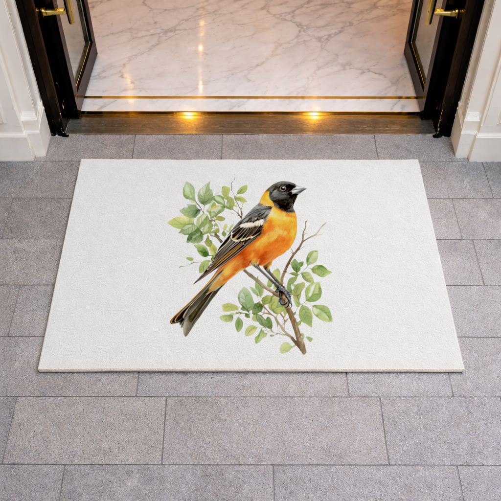 Baltimore Oriole on Branch Doormat