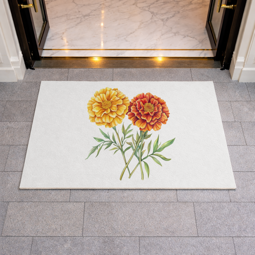 Botanical Yellow Orange Marigold 