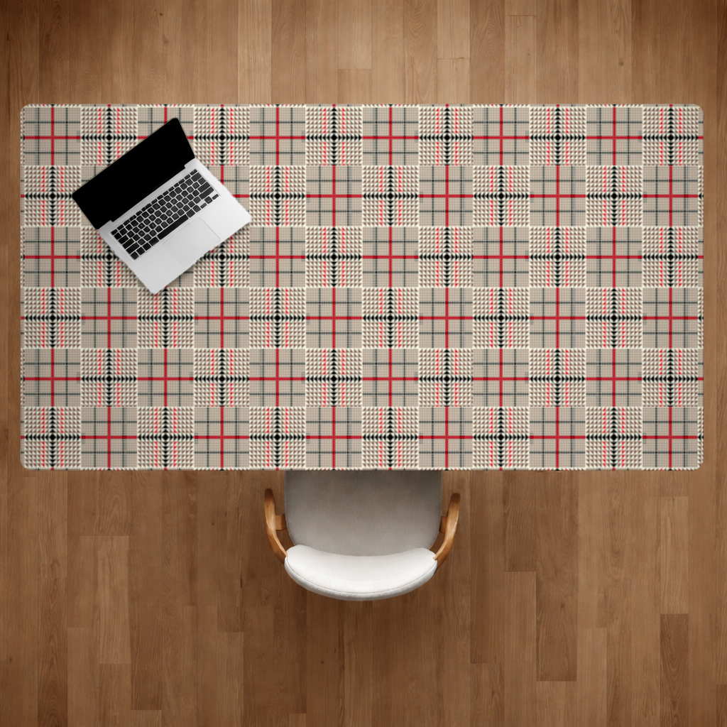 Red Black Geometric Tribal Pattern Desk Pad
