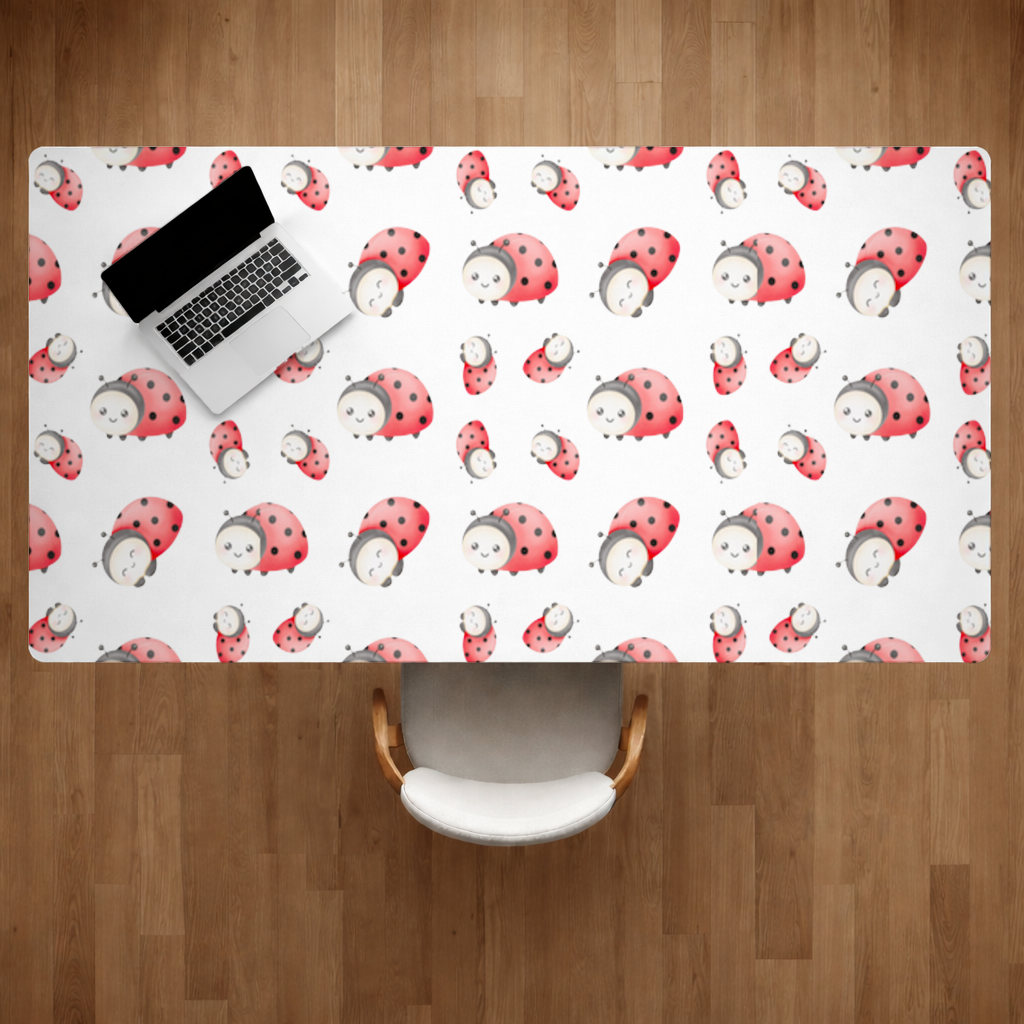 Cute Kawaii Ladybug Pattern Desk Pad