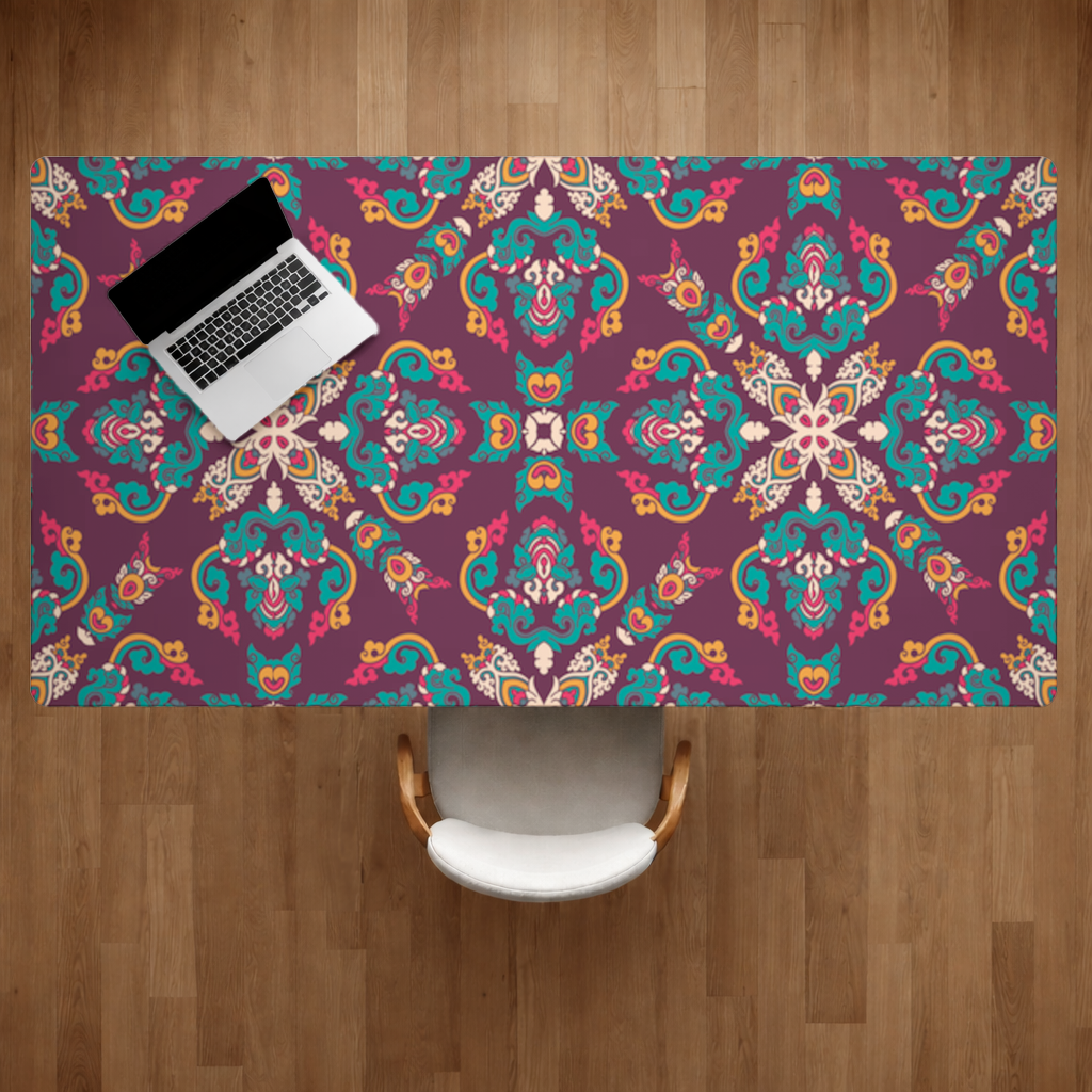 Colorful Ottoman Inspired Mandala Pattern Desk Pad