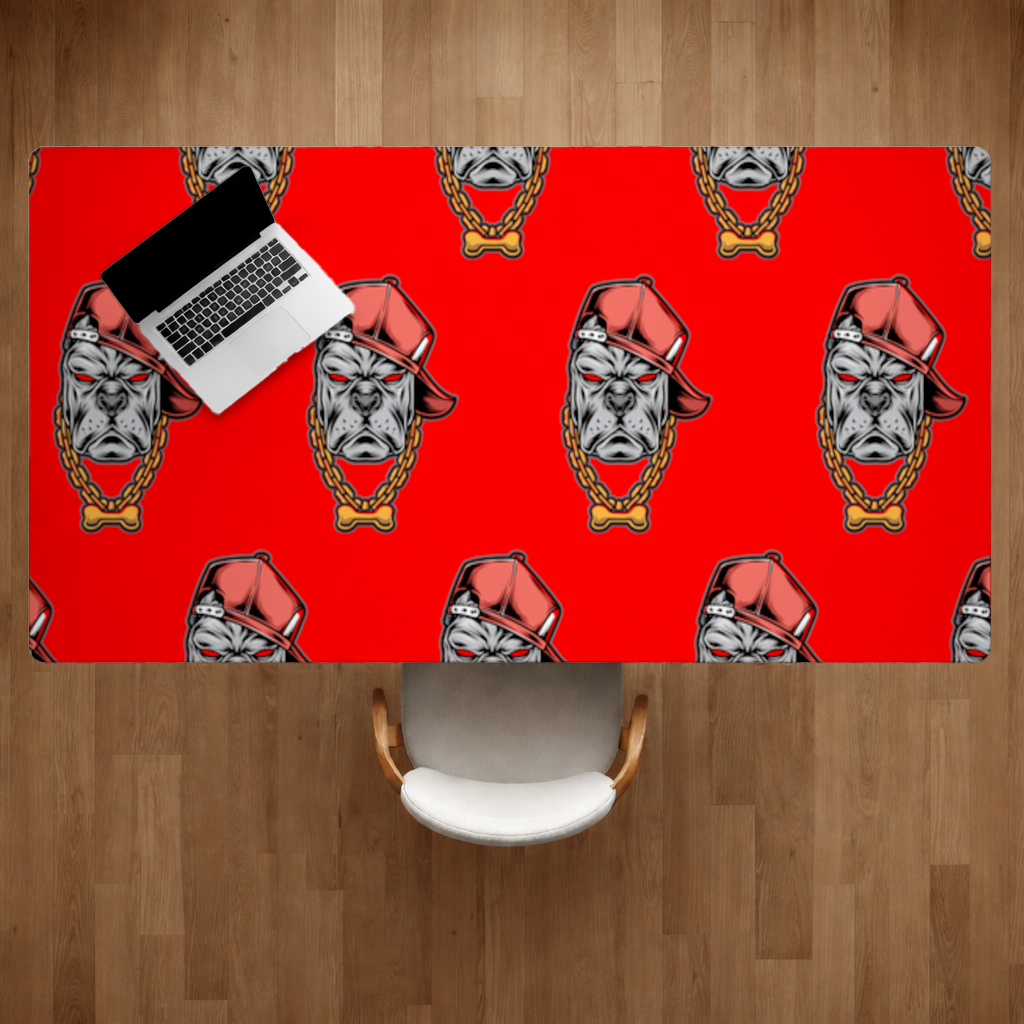 Hip Hop Style Gangster Dog Illustration Desk Pad