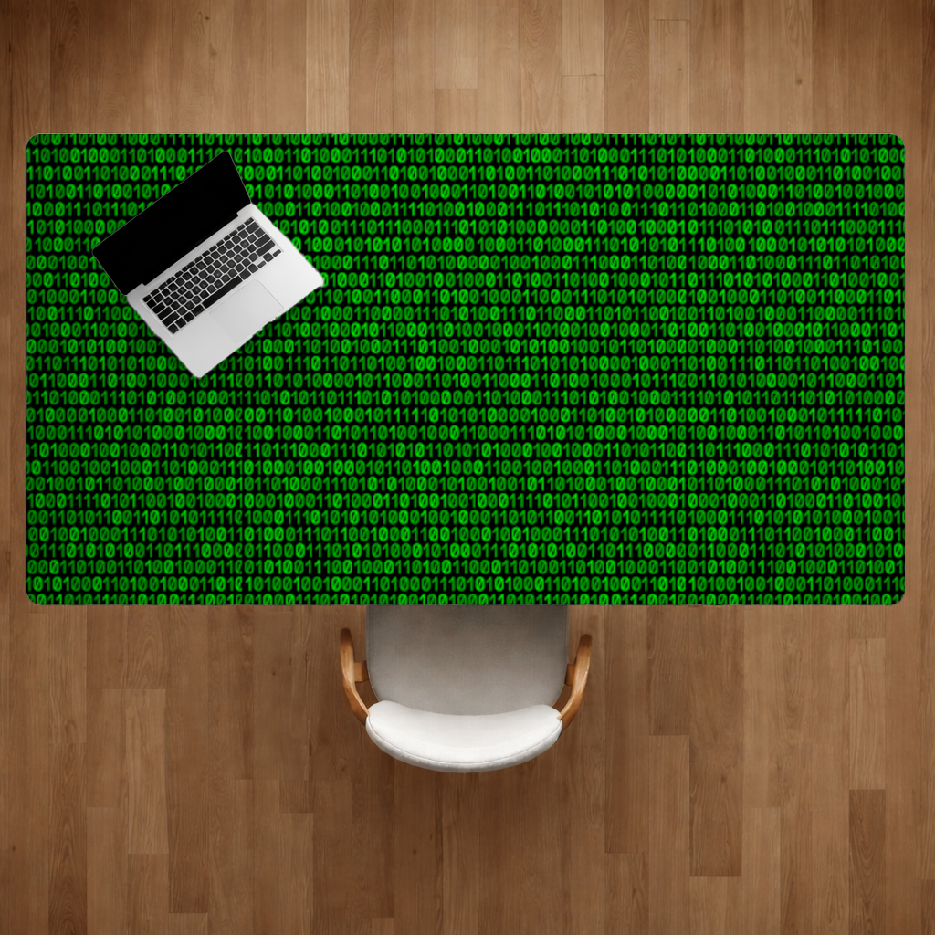 Matrix Style Digital Binary Code Background Desk Pad