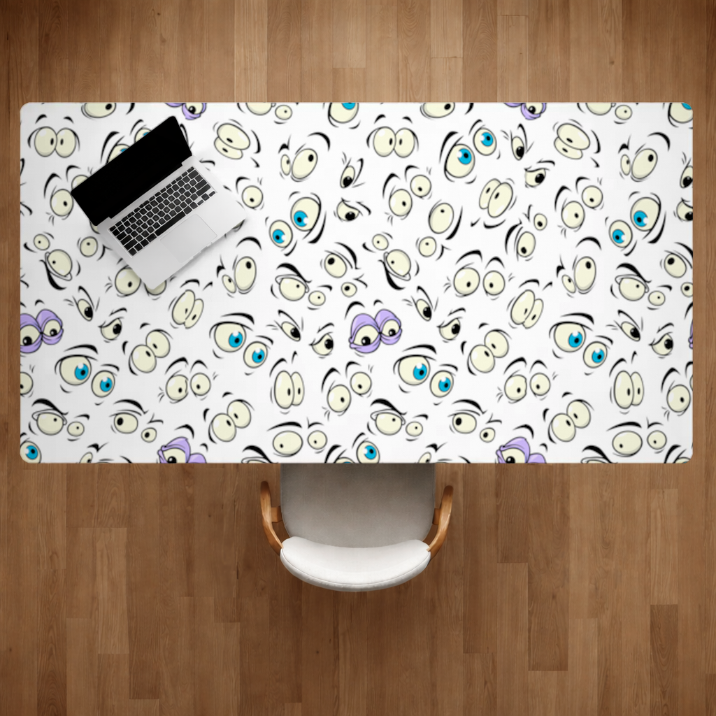 Funny Cartoon Eyes Pattern Desk Pad