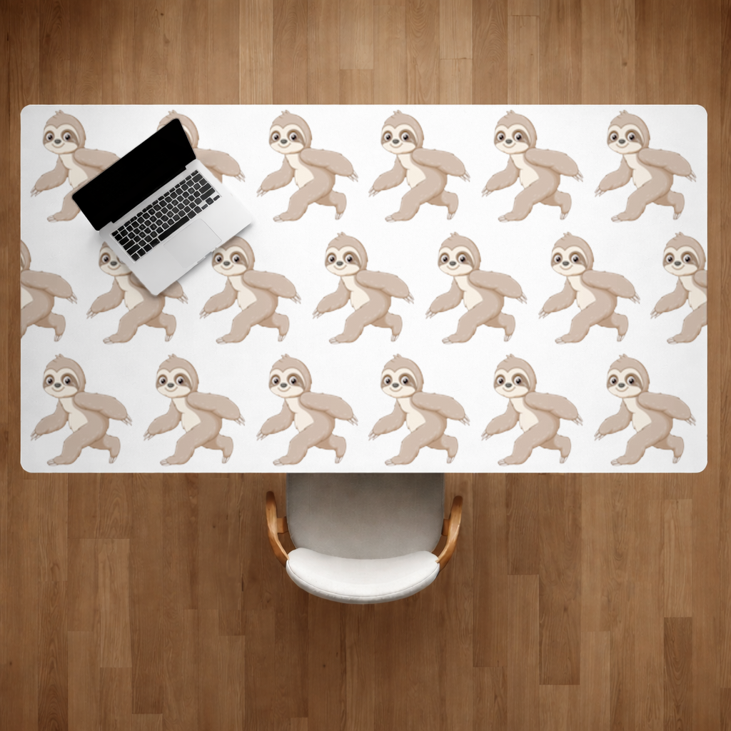 Cute Joyful Walking Sloth Desk Pad