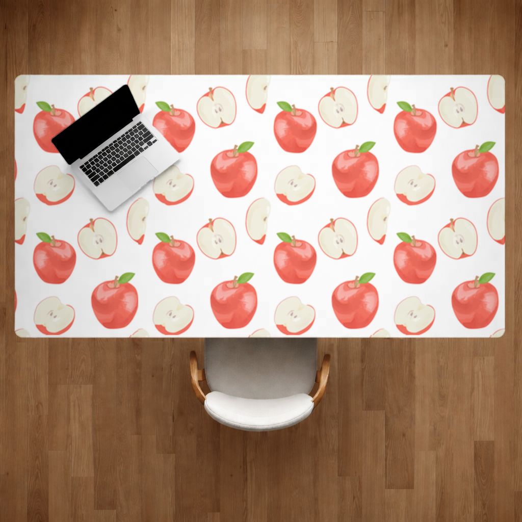 Red Apple Slices Desk Pad