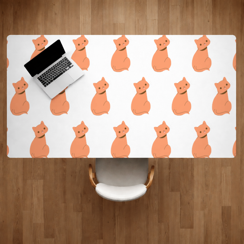 Kawaii Orange Cat Blep Desk Pad