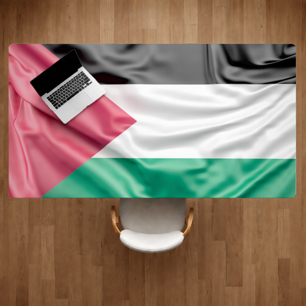 Waving Palestine Flag Desk Pad