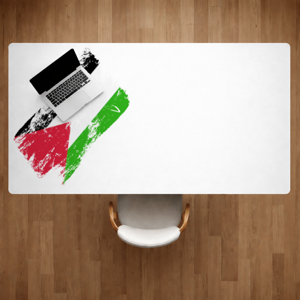 Palestine Resistance Flag Brush Stroke Desk Pad