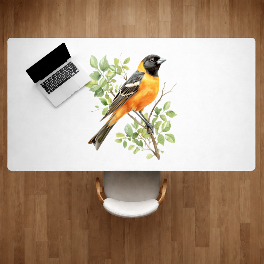 Baltimore Oriole on Branch Desk Pad