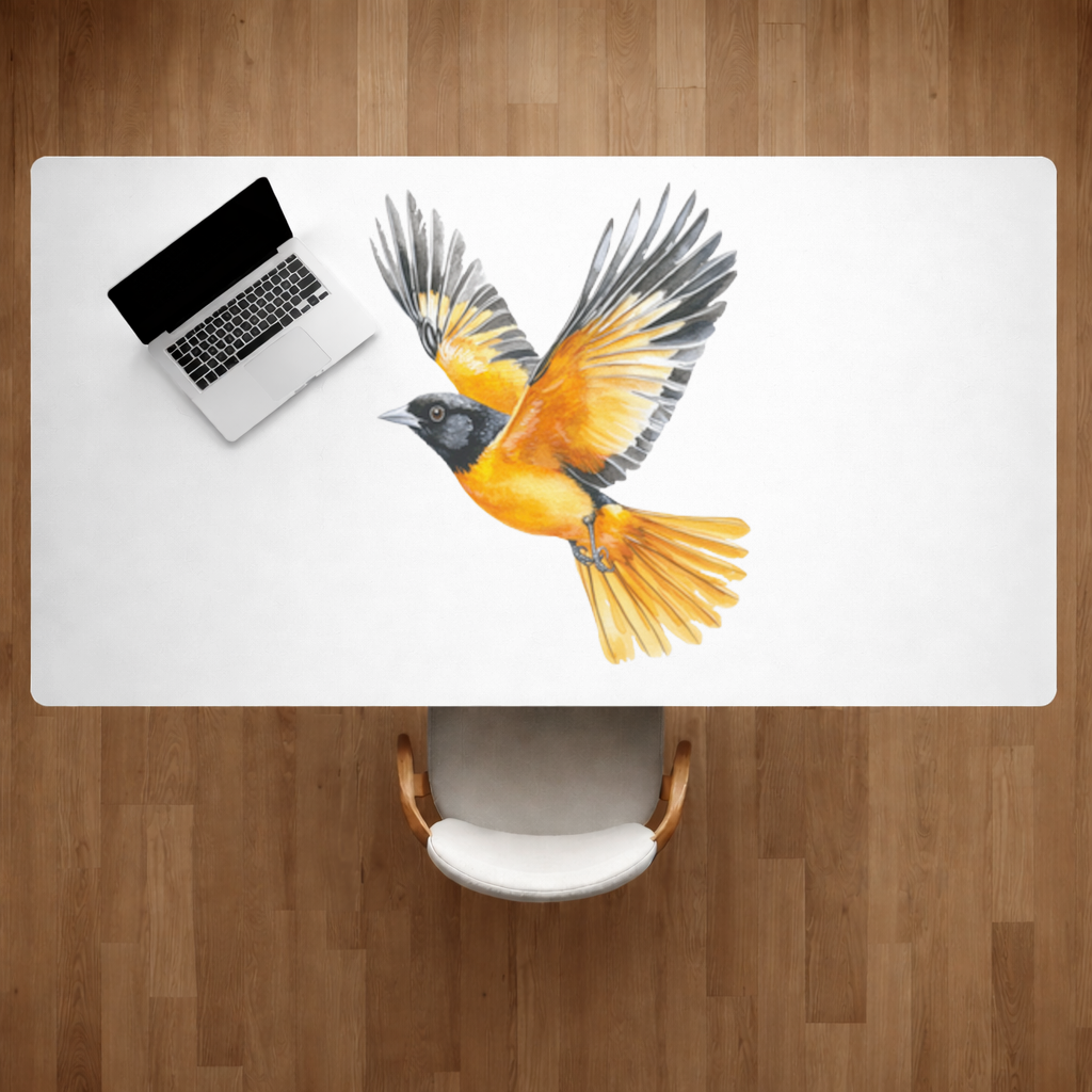 Watercolor Baltimore Oriole Desk Pad