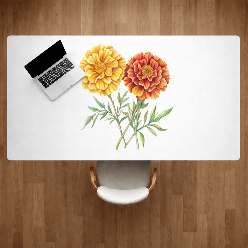 Botanical Yellow Orange Marigold 