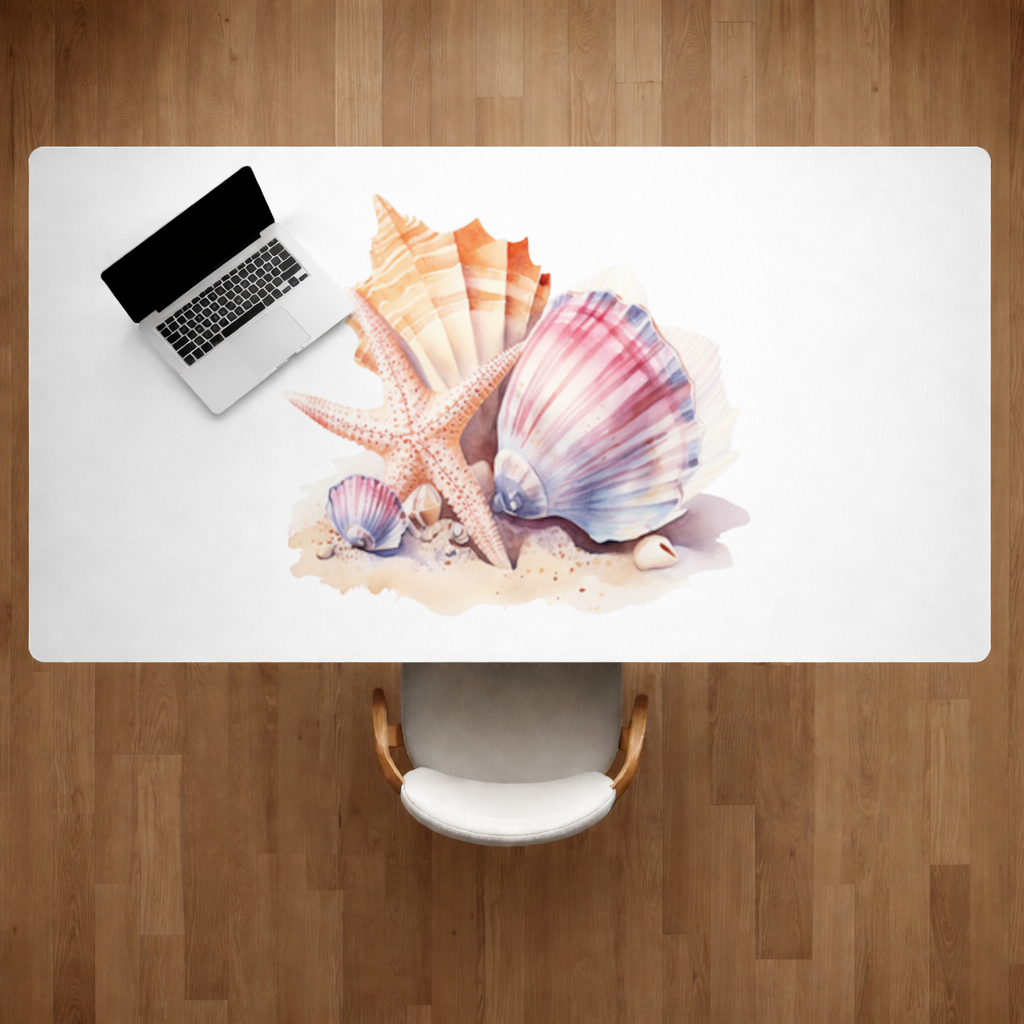 Watercolor Coastal Seashells 