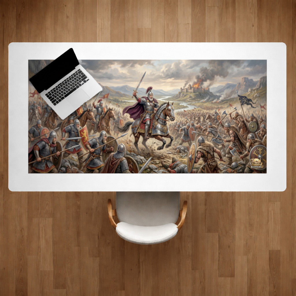 Epic Battle Scene Desk Pad