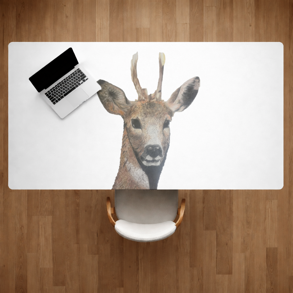 Deer colored pencil sketch Desk Pad