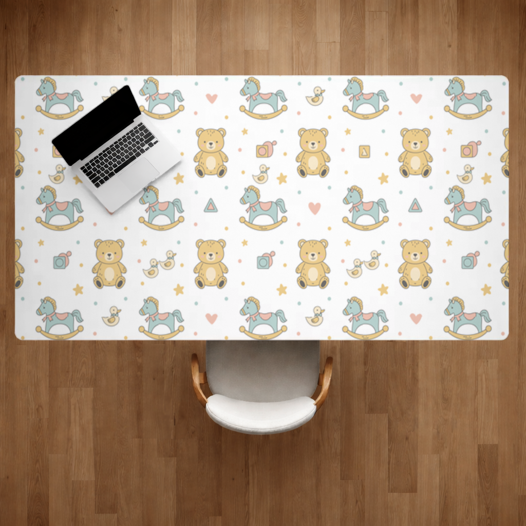 Cute Toy Pattern Kids Background Desk Pad