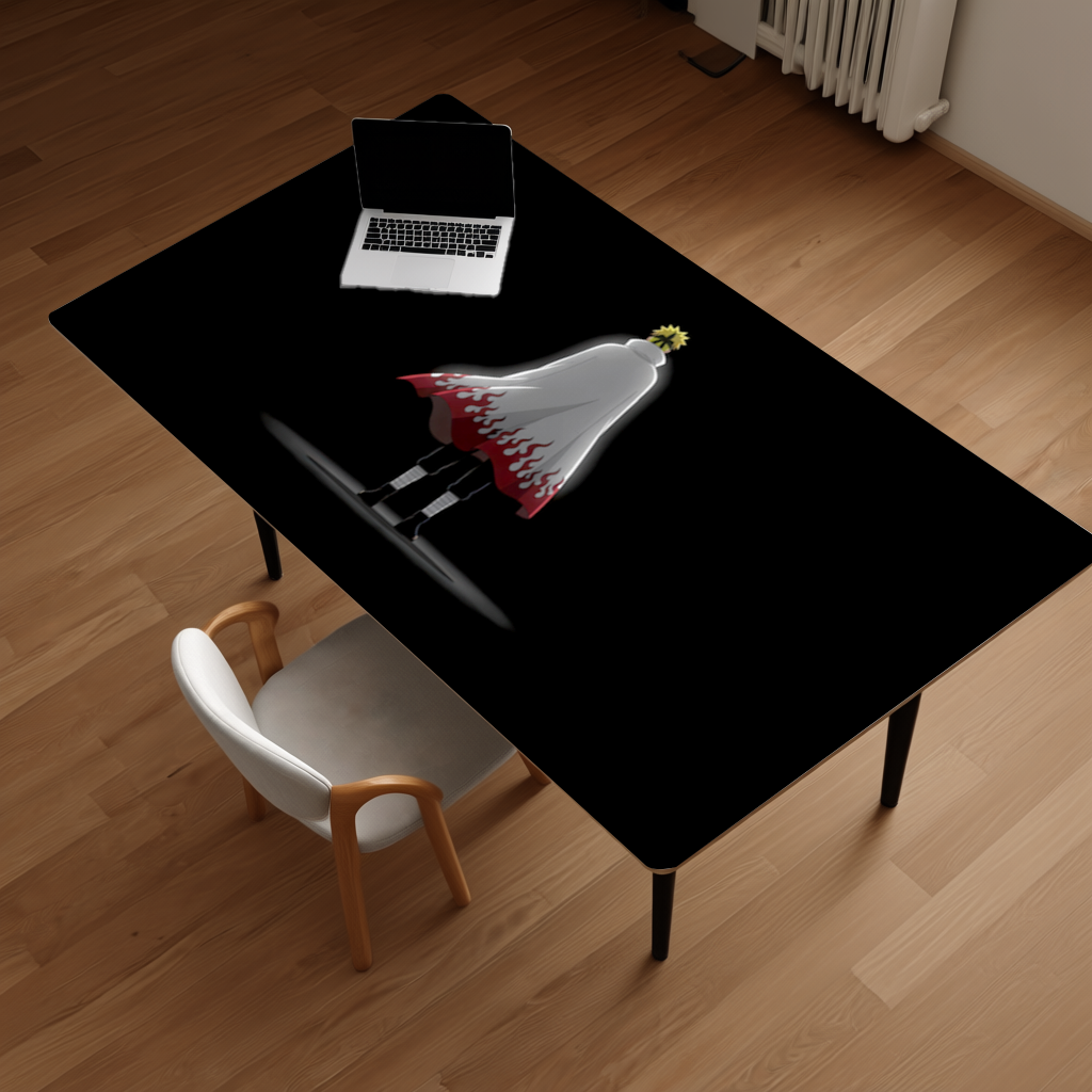 Power from Darkness Naruto Uzumaki Hokage Silhouette Desk Pad