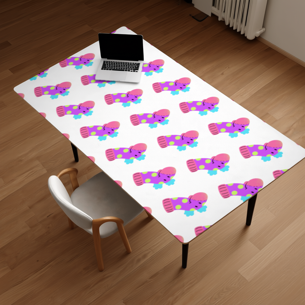 Cute Colorful Dinosaur Illustration Desk Pad