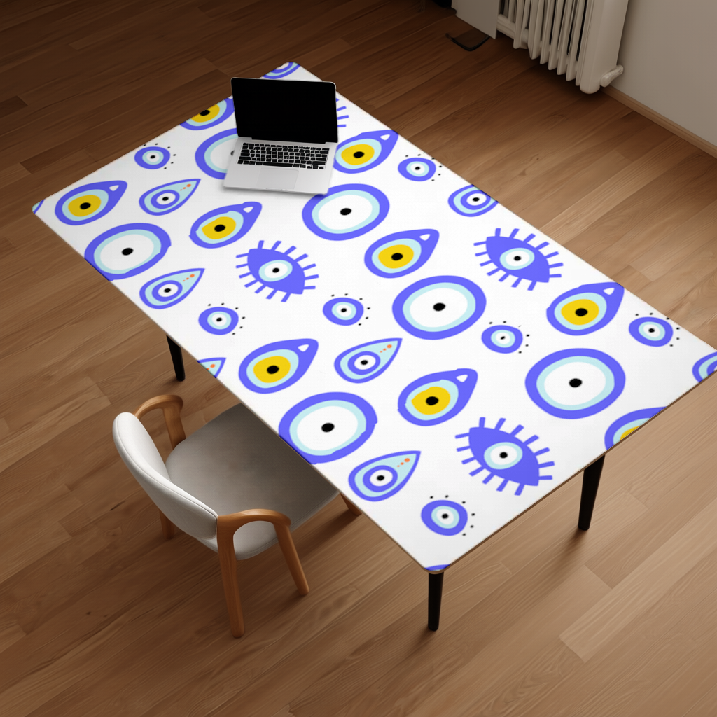 Evil Eye Pattern Desk Pad