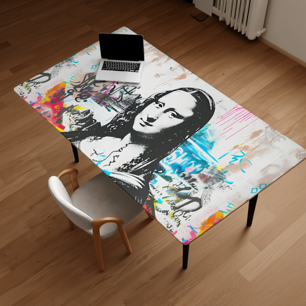 Graffiti Style Modern Mona Lisa Illustration 