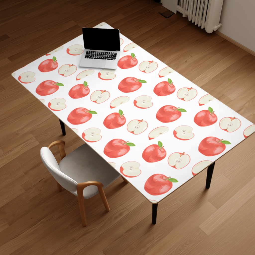 Red Apple Slices Desk Pad