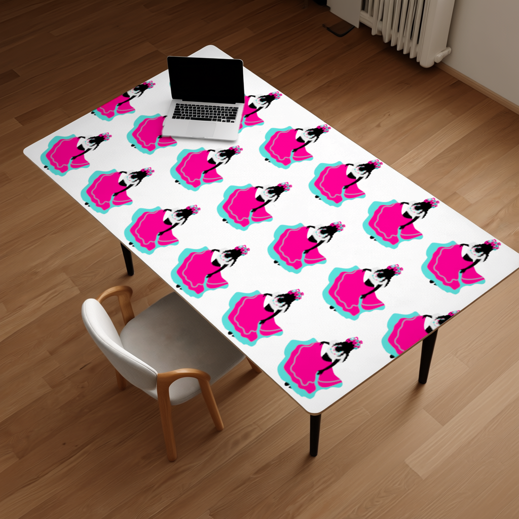 Mexican Folklorico Dancer Silhouette Desk Pad