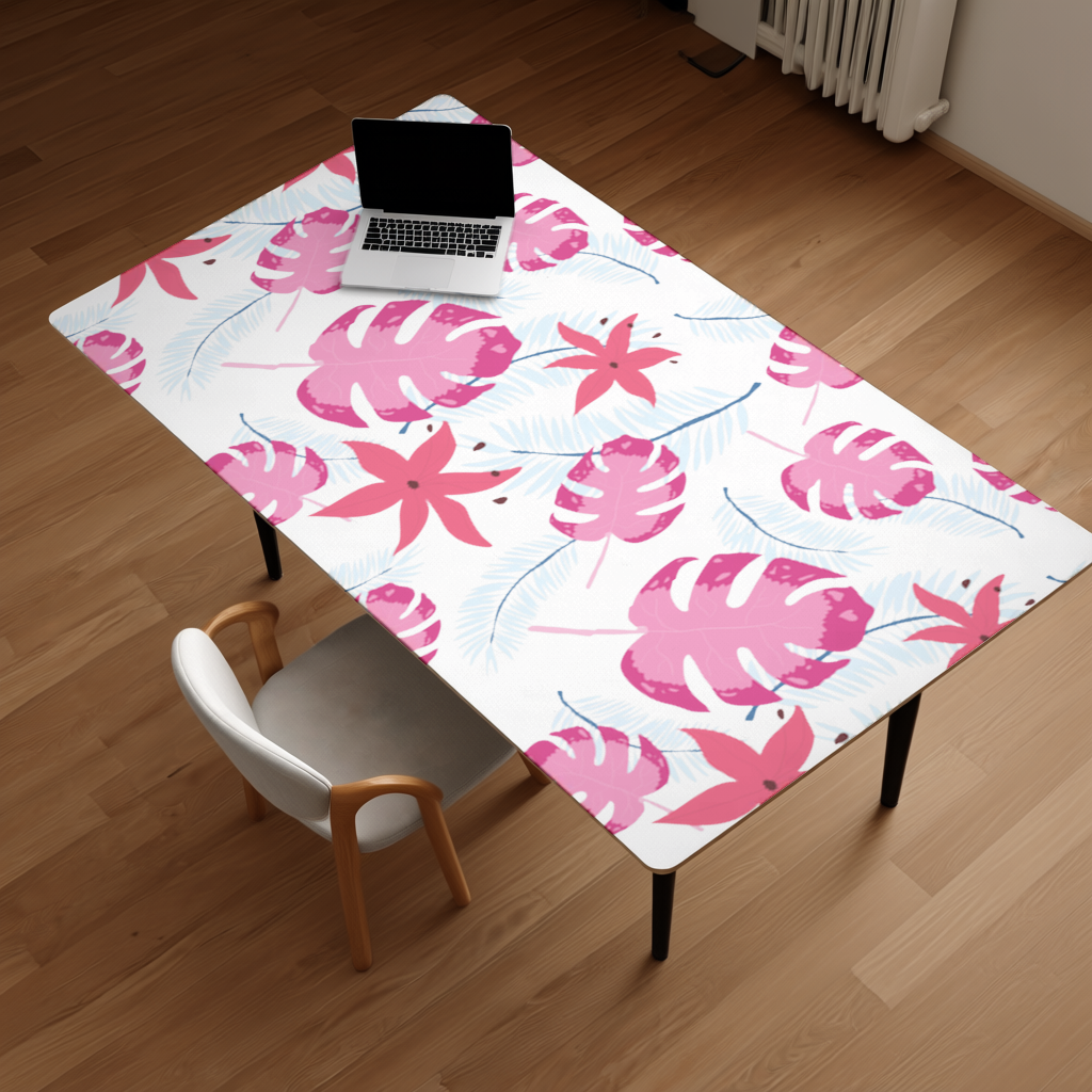 Pink Monstera and Tropical Lily 