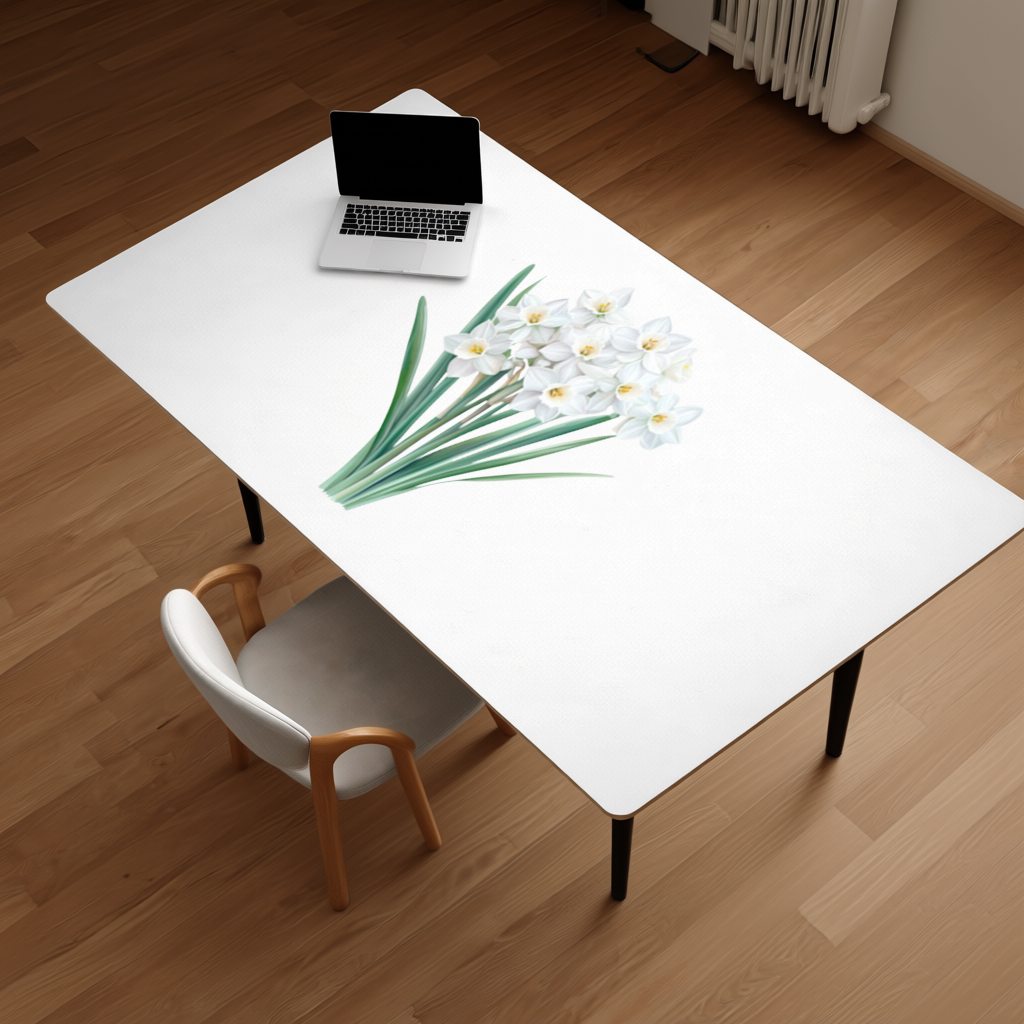 White Daffodil Bouquet Botanical 