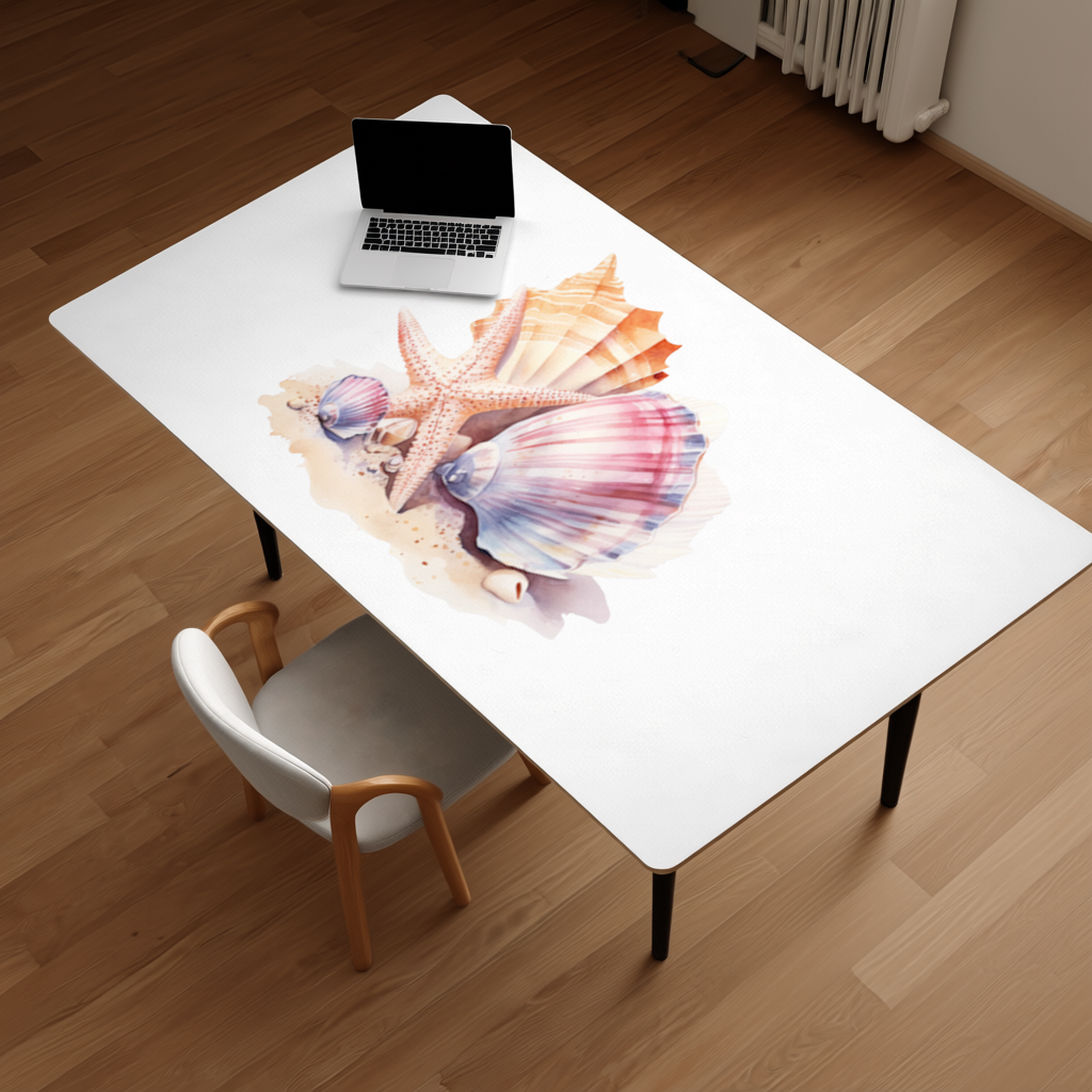 Watercolor Coastal Seashells 