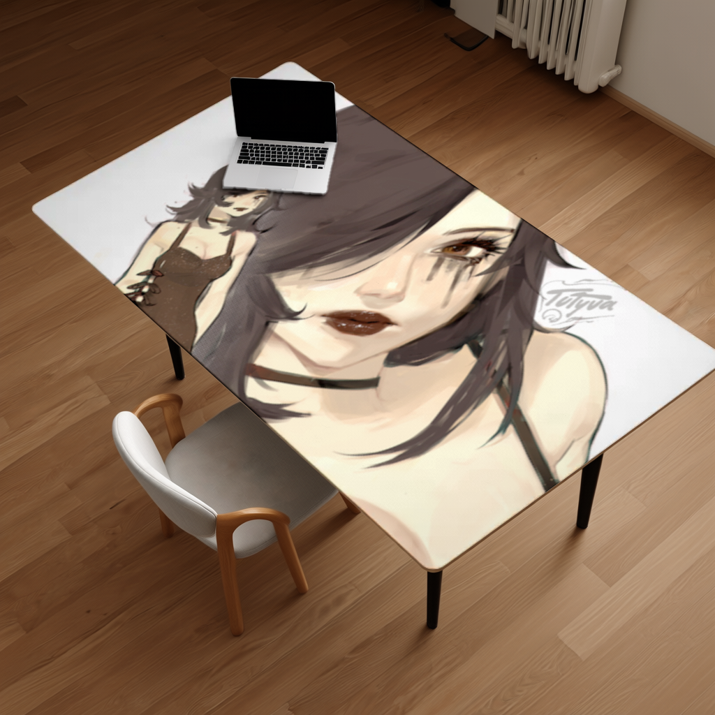 Goth Anime Girl Desk Pad