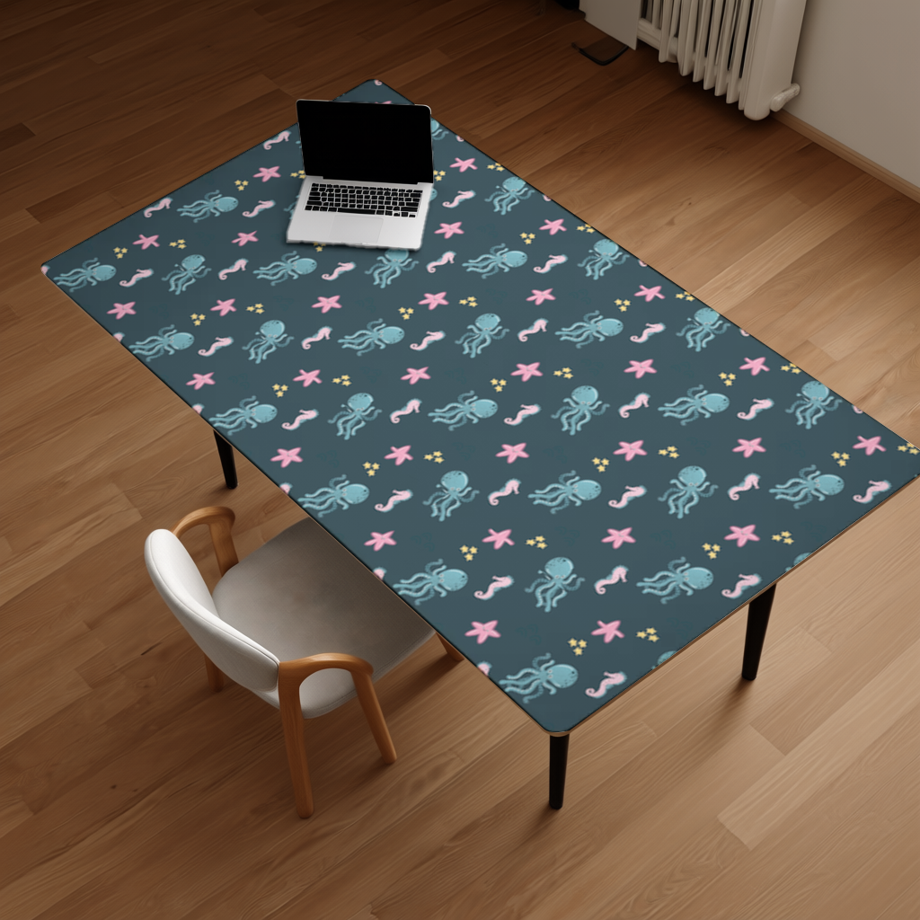 Cute Sea Creatures Desk Pad