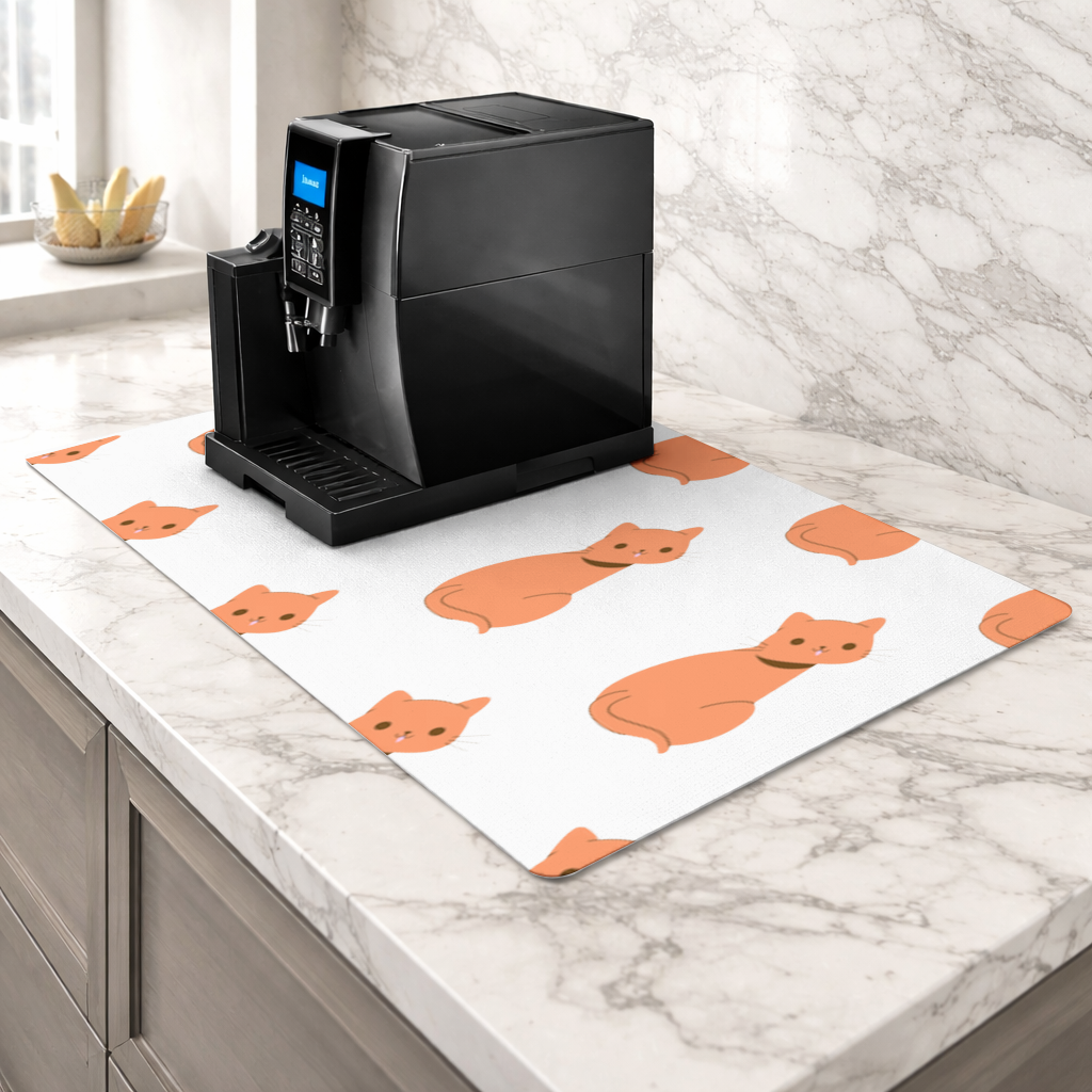 furry feline friends Coffee Machine Base Mat