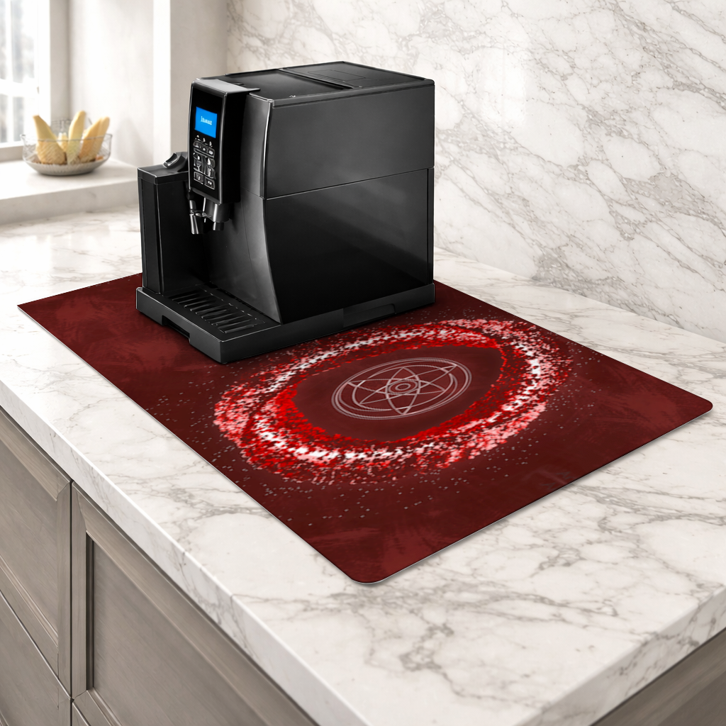 Mangekyō Sharingan  The Infinite Vortex of Power Coffee Machine Base Mat