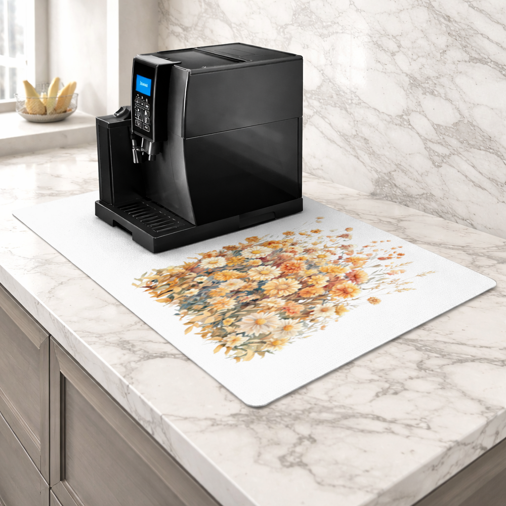 Watercolor Orange Wildflowers 