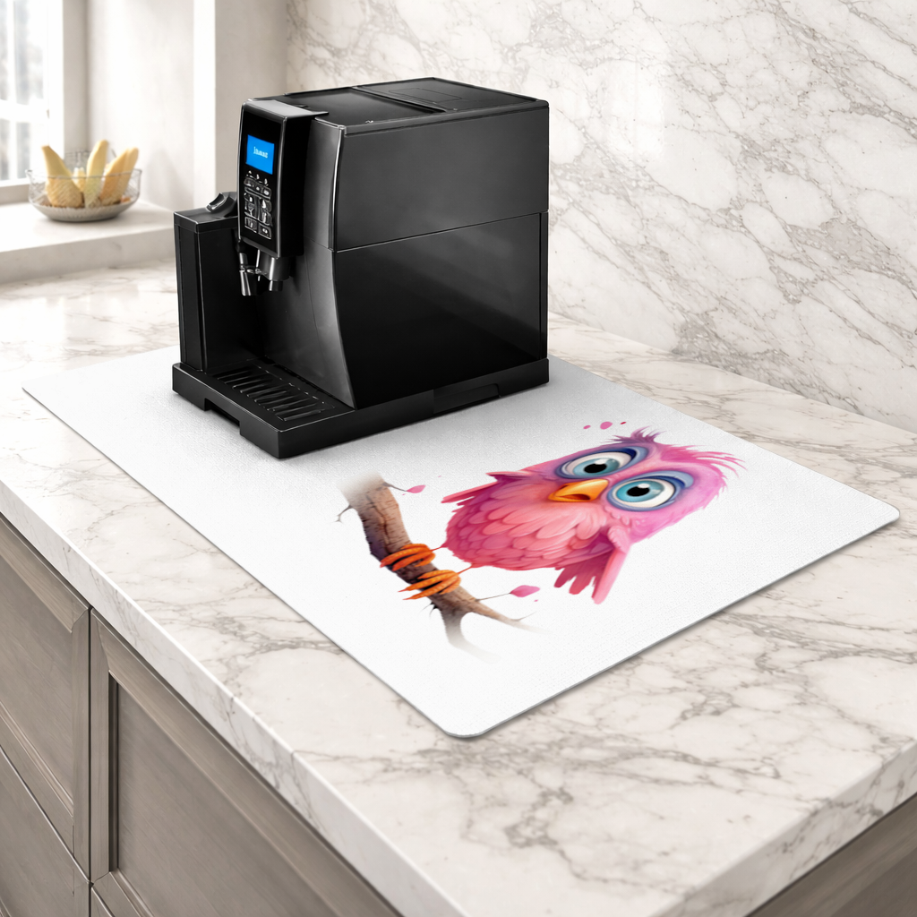 Cute Pink Bird with Large Blue Eyes 