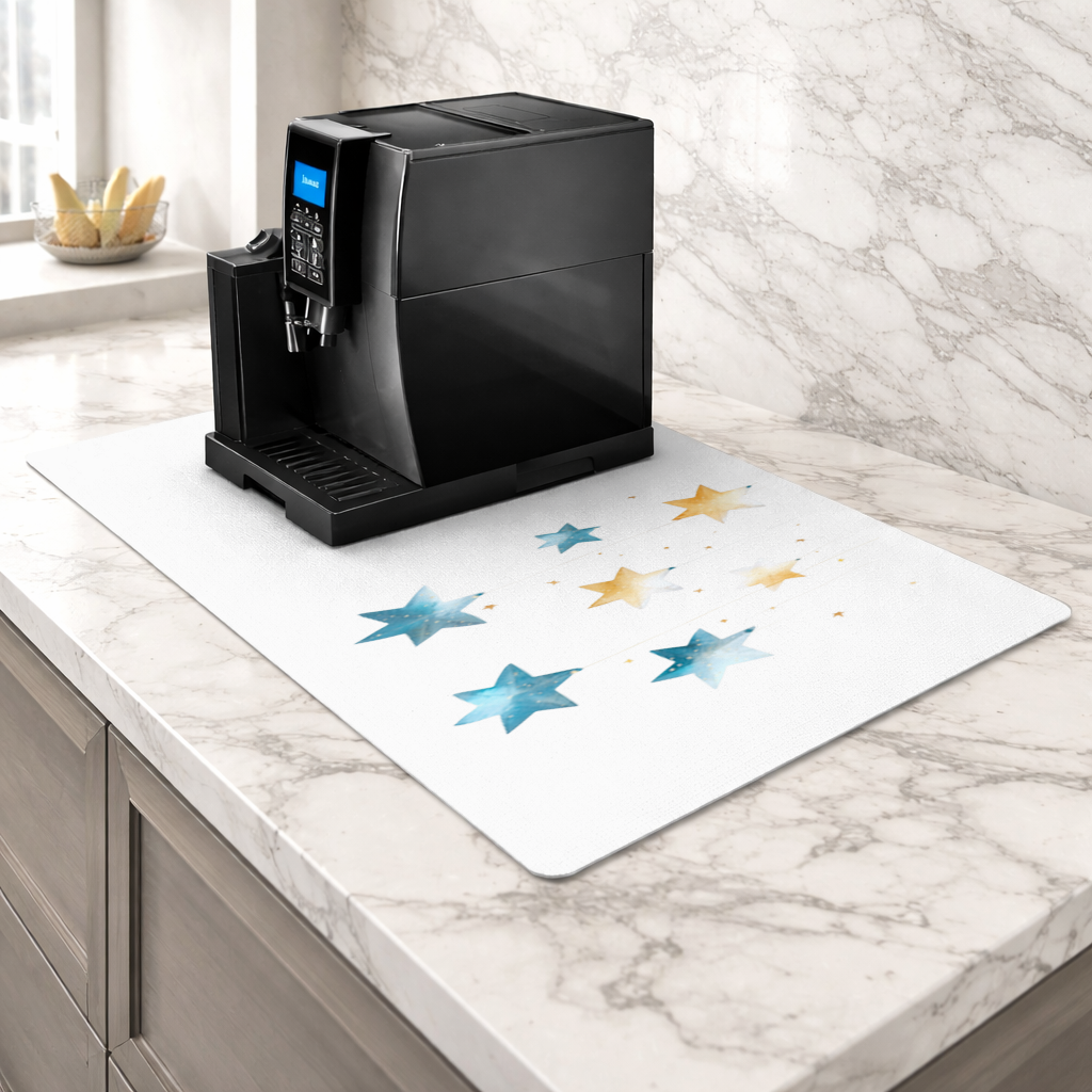 Watercolor Hanging Stars Coffee Machine Base Mat