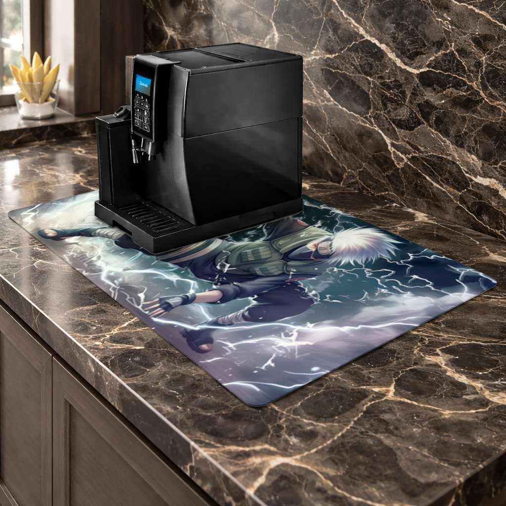 Kakashi Hatake  The Roar of the Lightning Blade Coffee Machine Base Mat