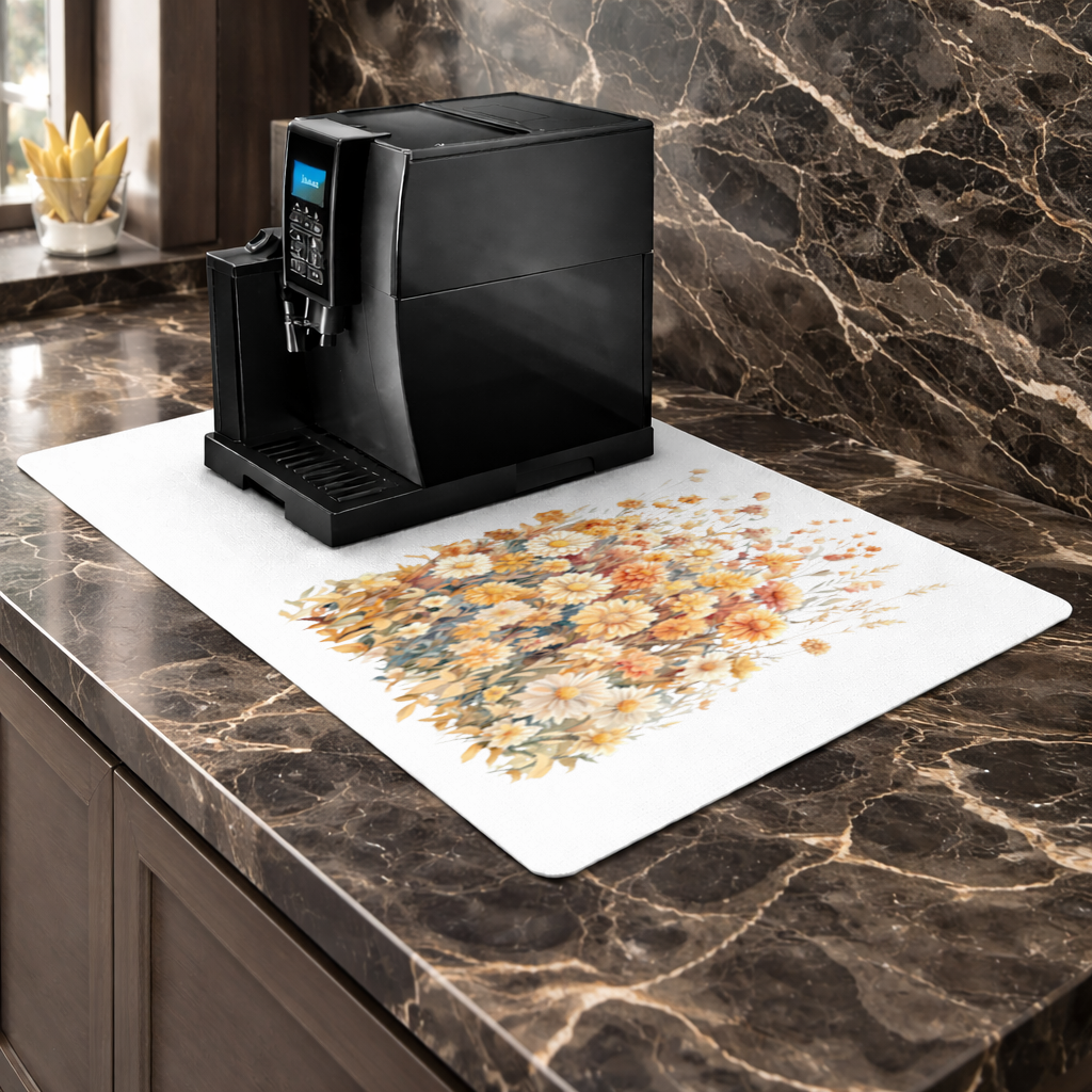 Watercolor Orange Wildflowers 