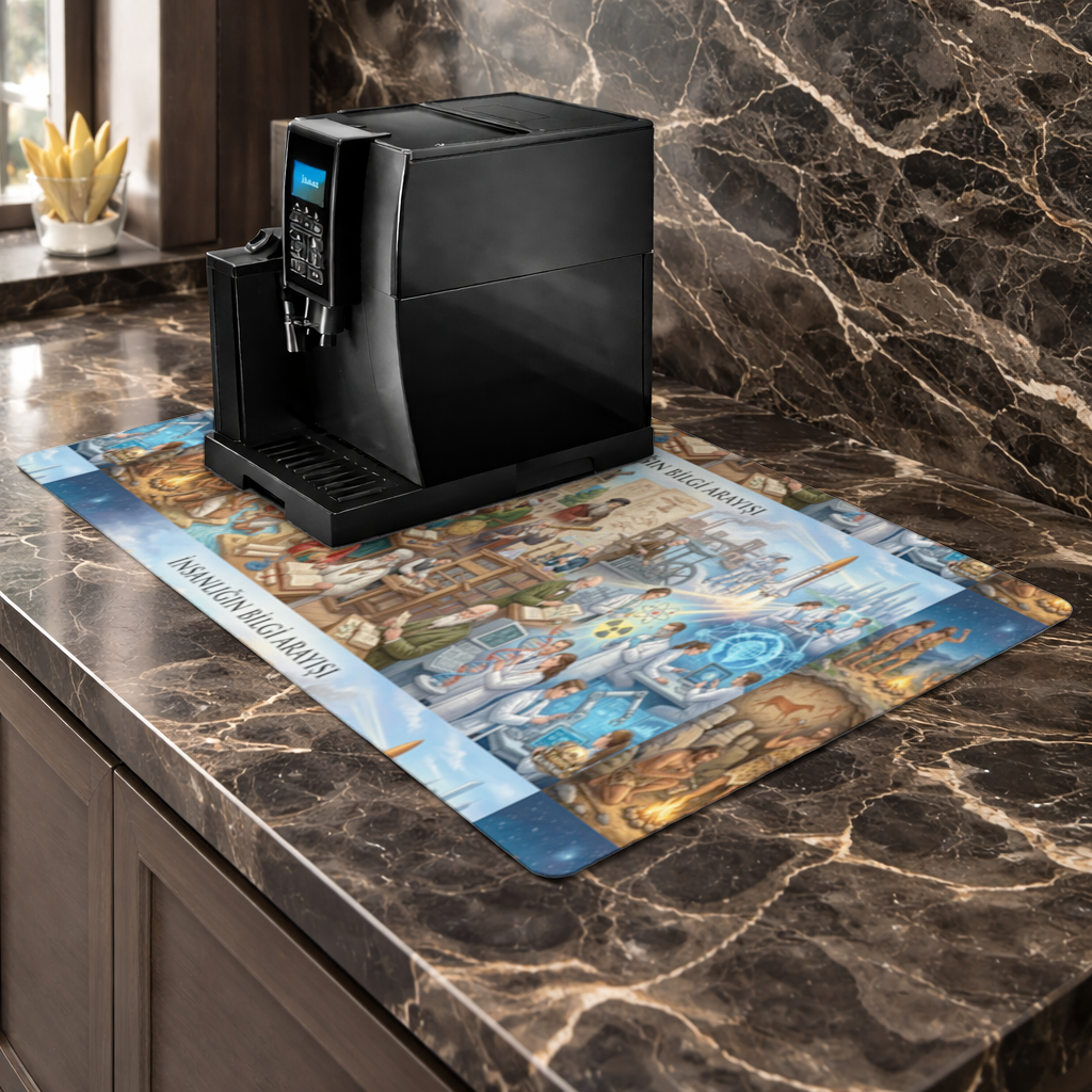 Humanity's Quest for Knowledge Coffee Machine Base Mat