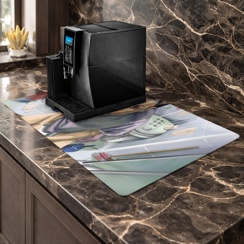 Toilet allegory Coffee Machine Base Mat