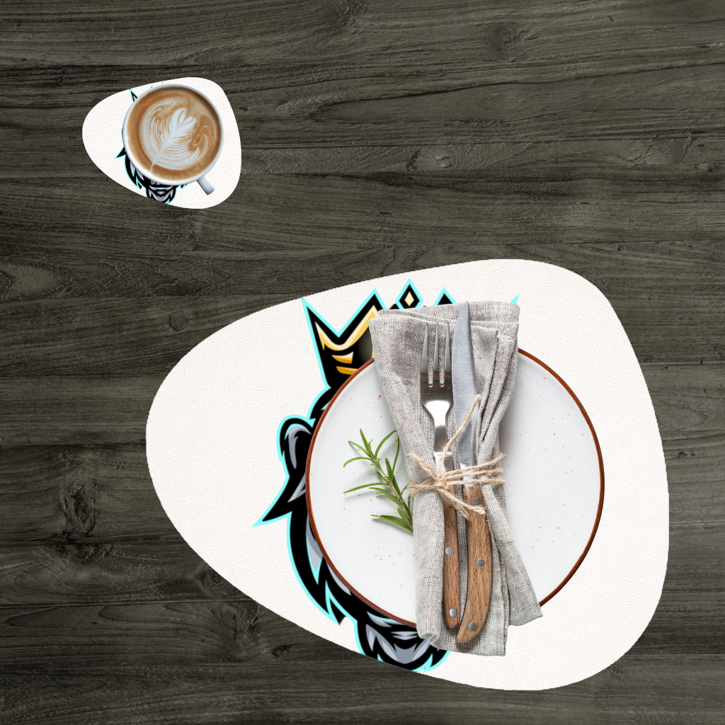 Angry Gorilla King with Crown Graphic - Neon Mascot Design Charger Plate Set  12 Pieces