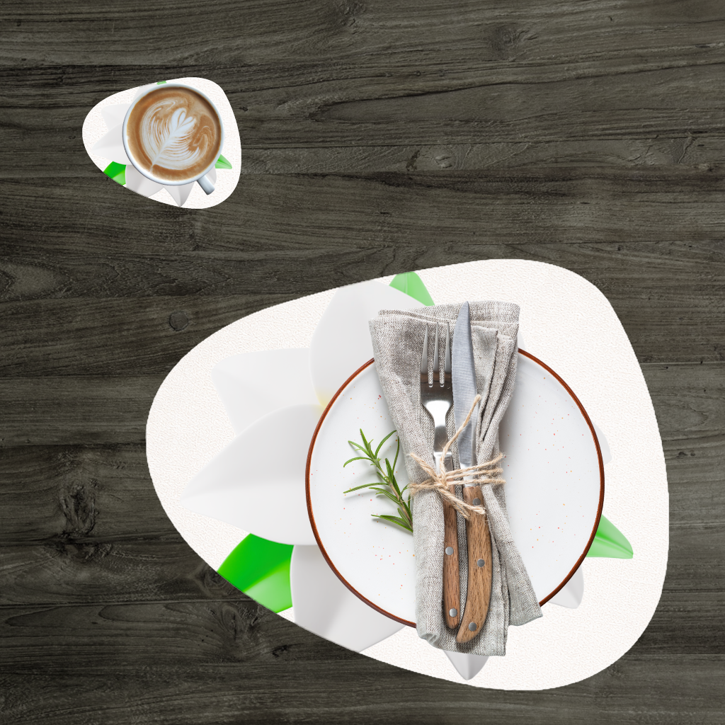 3D White Lily Flower Illustration 