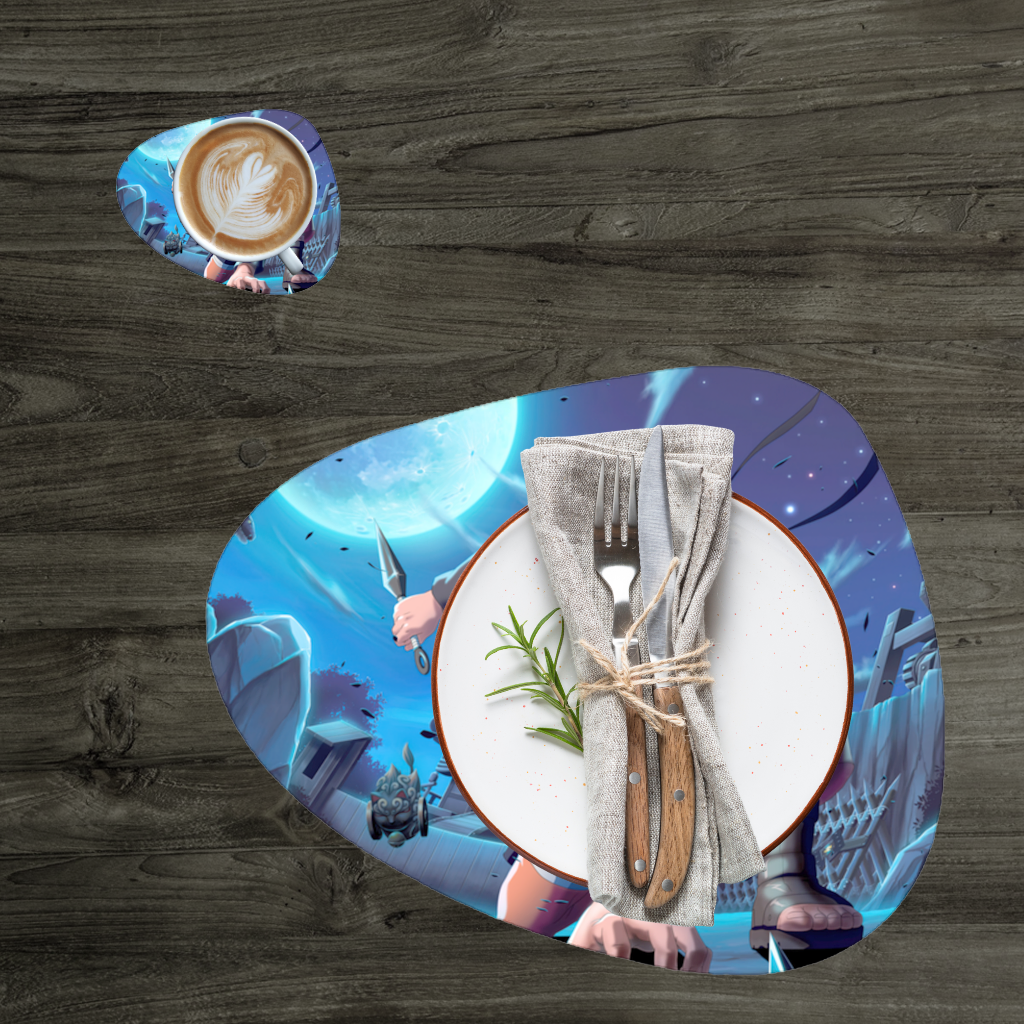 Naruto Uzumaki  Ay Işığında Şinobi Saldırısı Servis Tabağı Altlığı (12 Adet)