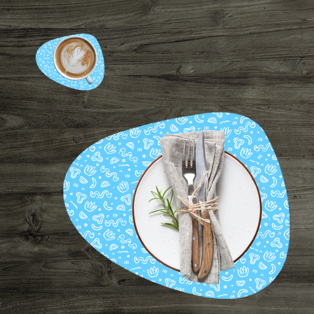 Blue Abstract Doodle 